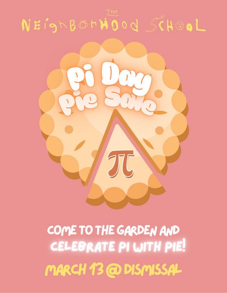 Pi Day Pie Sale 2026 flyer