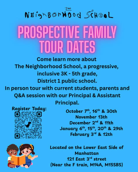 TNS prospective family tour dates flyer