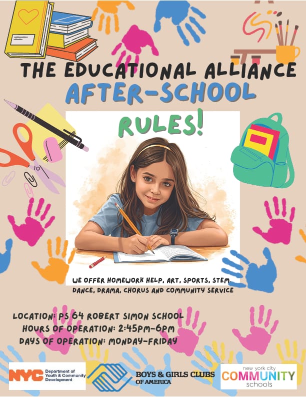 Educational Alliance after-school program flyer